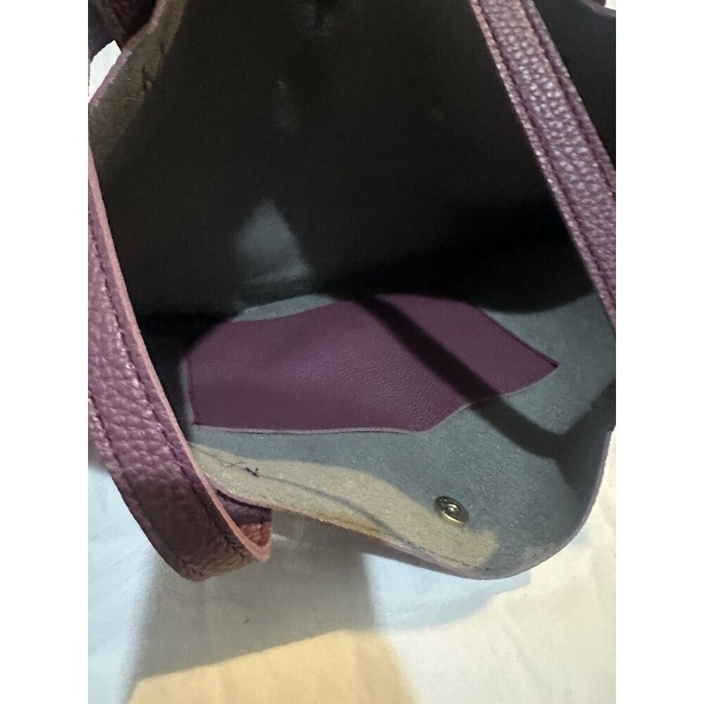Purple Faux Leather Tote Bag Women handbag - Picture 3 of 3